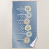 Serviette De Plage Fleurs mécaniques (Devant)