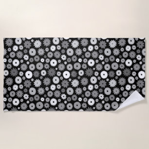 Serviette De Plage Fleurs monochromes à motif répétitif