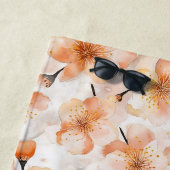 Serviette De Plage Fleurs Orange Croire (En situation)