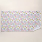 serviette de plage fleurs printanières (Devant)