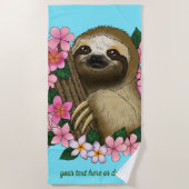 Serviette De Plage Fleurs roses parentes (Devant)