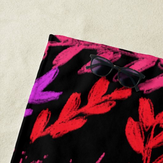 Serviette De Plage Fleurs sauvages en couleurs que POP! (En situation)