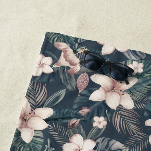 Serviette De Plage Fleurs tropicales (En situation)
