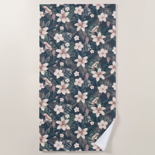 Serviette De Plage Fleurs tropicales (Devant)