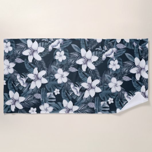 Serviette De Plage Fleurs tropicales (Devant)