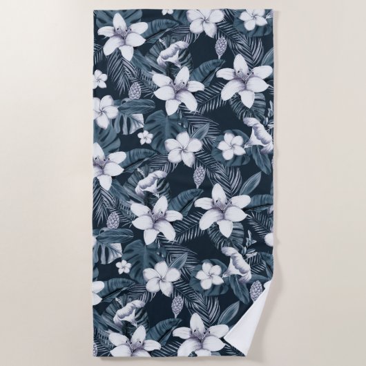 Serviette De Plage Fleurs tropicales (Devant)