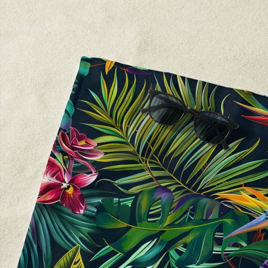 Serviette De Plage Fleurs tropicales (En situation)