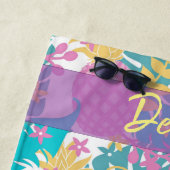 Serviette De Plage Fleurs tropicales et ananas (En situation)