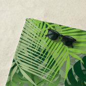 Serviette De Plage Fleurs 🏝 tropicales exotiques et Feuilles de palm (En situation)