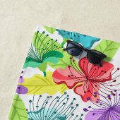Serviette De Plage Fleurs tropicales sans couture motif (En situation)