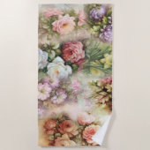 Serviette De Plage Fleurs vintages (Devant)