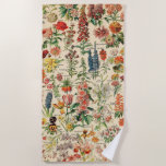 Serviette De Plage Fleurs Vintages<br><div class="desc">Visitez mon magasin pour plus de design intéressant et plus de choix de couleurs => zazzle.com/colorfulworld*</div>