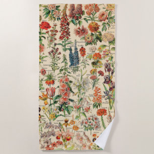Serviette De Plage Fleurs Vintages