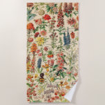 Serviette De Plage Fleurs Vintages<br><div class="desc">Visitez mon magasin pour plus de design intéressant et plus de choix de couleurs => zazzle.com/colorfulworld*</div>