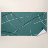 Serviette De Plage Flexible Monochrome Jouer Scribbles Simple (Devant)