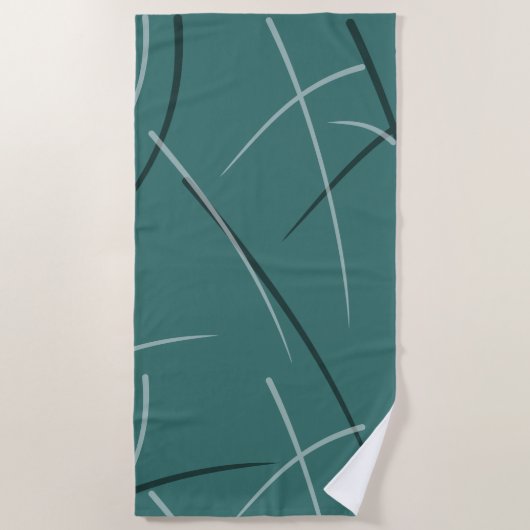 Serviette De Plage Flexible Monochrome Jouer Scribbles Simple (Devant)