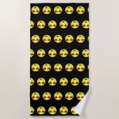 Serviette De Plage flirter emoji (Devant)