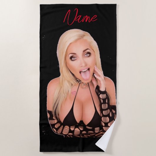 Serviette De Plage Flirty blonde Thunder_Cove (Devant)