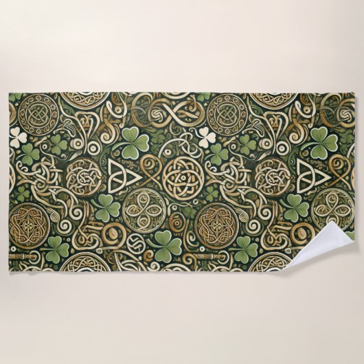 Serviette De Plage Floraison Celtique (Devant)