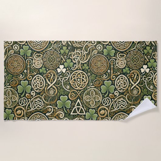 Serviette De Plage Floraison celtique (Devant)
