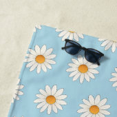 Serviette de plage Floral Daisy personnalisée Nom  (En situation)