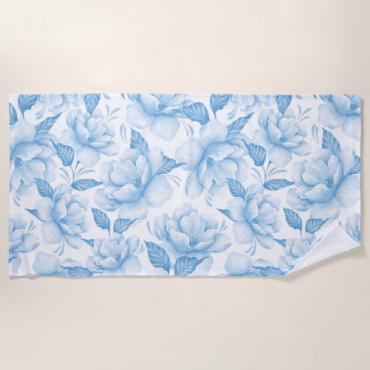 Serviette De Plage Floral esthétique (Devant)