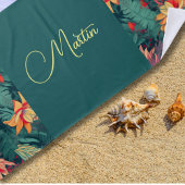 Serviette De Plage Floral Hawaïen