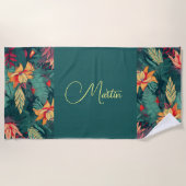 Serviette De Plage Floral Hawaïen (Devant)