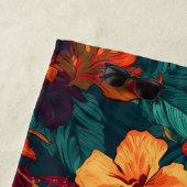 Serviette De Plage Floral Hawaïen (En situation)