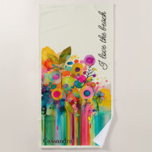 Floral moderne coloré J'aime le