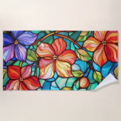 Serviette De Plage Floral tropical (Devant)