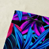Serviette De Plage Floral tropical vibrant (En situation)