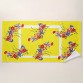 Serviette De Plage Floral vintage (Devant)