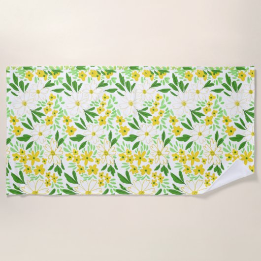 Serviette de plage florale (Devant)