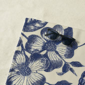 Serviette De Plage Flore d'impression florale de fleurs bleues antiqu (En situation)