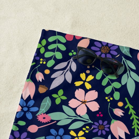 Serviette De Plage Flore moderne (En situation)