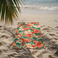Flore tropicale hawaïenne motif