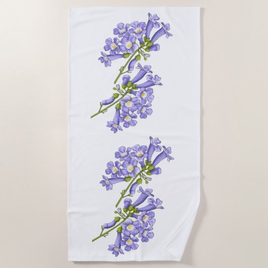 Serviette De Plage Flores do Brasil jacaranda (Devant)