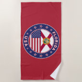Serviette De Plage Florida, red (Devant)