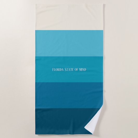 Serviette De Plage "Florida State of Mind" Beach Towel (Devant)