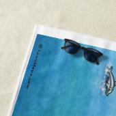 Serviette De Plage Floride Carte Plage Serviette (En situation)