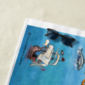 Serviette De Plage Floride Carte Plage Serviette (En situation)