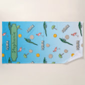 Serviette De Plage Floride Motif personnalisé (Devant)