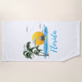 Serviette De Plage Floride Océan Sunset (Devant)