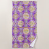 Serviette De Plage FLOWER OF LIFE - Yantra seamless (Devant)