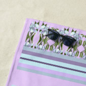 Serviette de plage Flower Smeraldo (En situation)