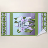 Serviette de plage Flower Smeraldo (Devant)
