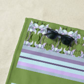 Serviette de plage Flower Smeraldo (En situation)