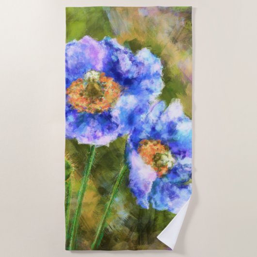 Serviette De Plage Flowering Spring Flowers Abstract (Devant)