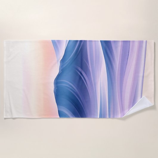 Serviette De Plage Fluide à dérive Twilight Abstrait (Devant)